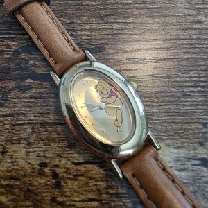 Disney Winnie the Pooh Watch with Brown Leather Strap